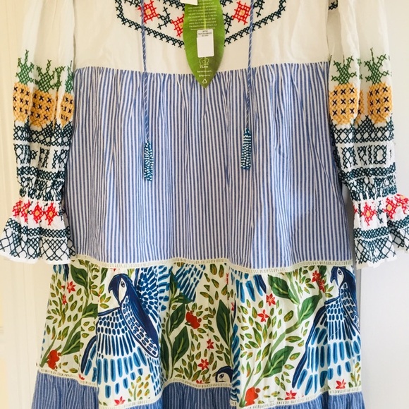 Farm Rio Pineapple Beach Maxi Dress Tropical Summer Maximalist - Picture 16 of 16